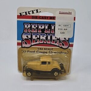 Ertl 1981 Replica Series Yellow '32 Ford Coupe (5 Window) 1:64 Scale #1932